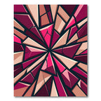 Geometric Pink and Peach Shattered Shard Rug