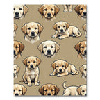 Adorable Golden Retriever Puppy Cream Rug