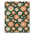 Peach White Daisy Meadow Rug