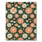 Peach White Daisy Meadow Rug