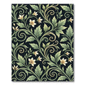 Elegance Sage Cream Floral Scroll Rug