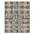 Dark Gray Intersecting Stripe Rug