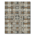 Dark Gray Intersecting Stripe Rug