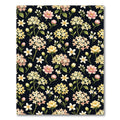 Pink Yellow Floral Garden Arrangement Rug