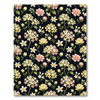 Pink Yellow Floral Garden Arrangement Rug