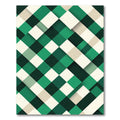 Emerald Green Diamond Lattice Rug