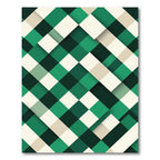 Emerald Green Diamond Lattice Rug