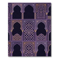 Elegant Purple Geometric Archway Window Rug