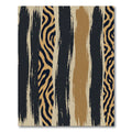 Abstract Gold Black Zebra Stripe Rug