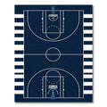 Navy Basketball Court Geometric Area Rug