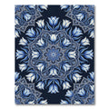 Cobalt Blue Tulips Mandala Circular Art Rug