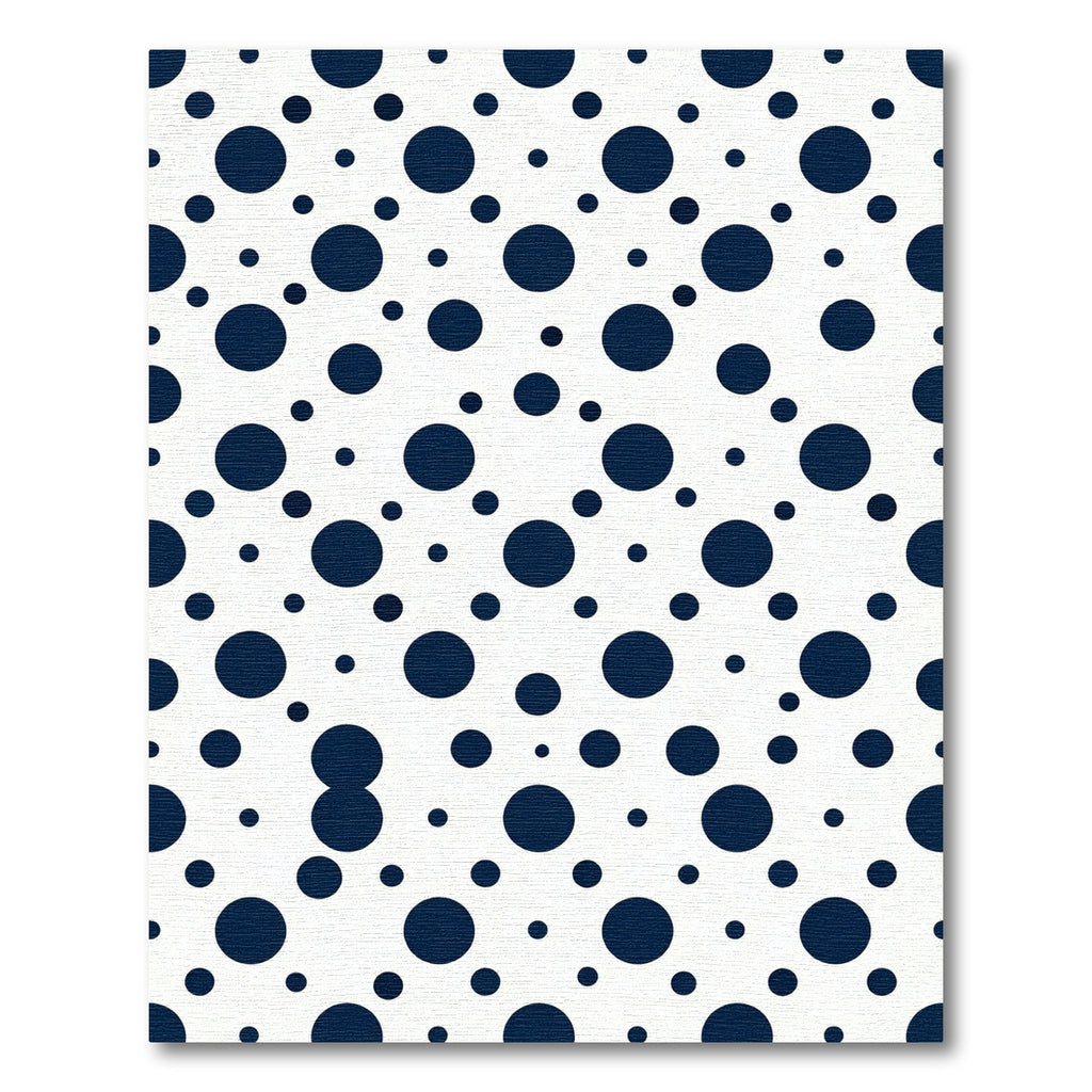 Minimalist Navy Polka Dot Grid Rug