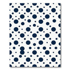 Minimalist Navy Polka Dot Grid Rug