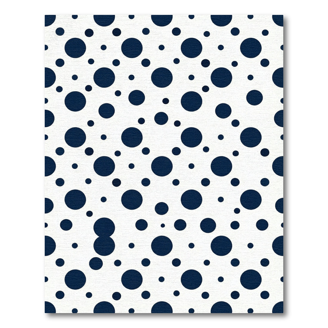 Minimalist Navy Polka Dot Grid Rug