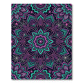 Gothic Neon Spider Web Mandala Rug