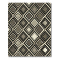 Modern Geometric Diamond Overlay Neutral Rug