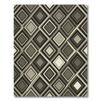 Modern Geometric Diamond Overlay Neutral Rug