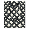 Modern Charcoal Grid Intersecting Lines Rug