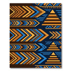 Geometric Chevron And Step Pyramid Art Rug