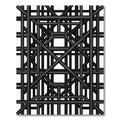 Modern Architectural Black Grid Lattice Rug