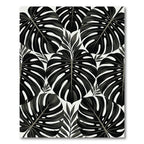Monochromatic Tropical Monstera Leaf Botanical Rug