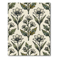Vintage Botanical Cream and Olive Floral Rug