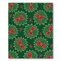 Green Red Poinsettia Berry Wreath Rug