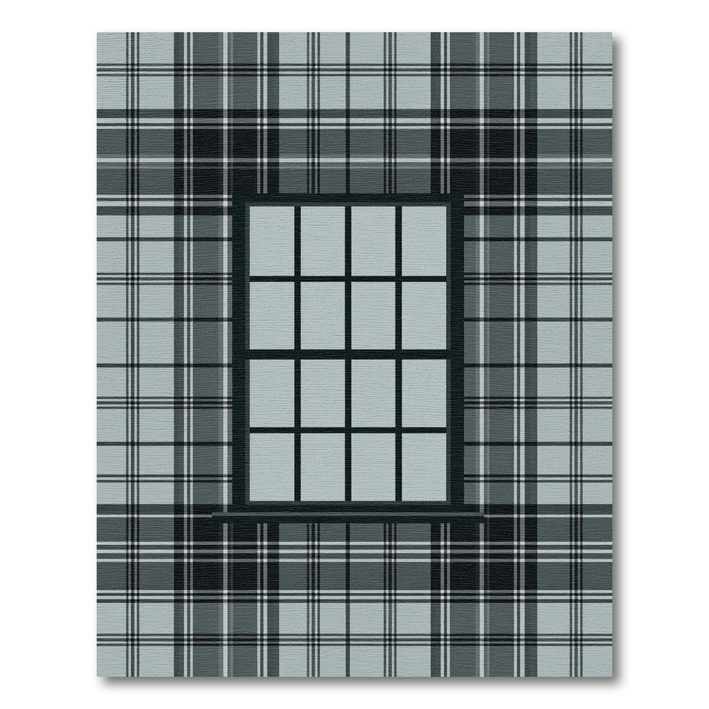 Sophisticated Charcoal and Slate Plaid Rug