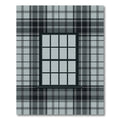 Sophisticated Charcoal and Slate Plaid Rug