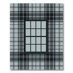 Sophisticated Charcoal and Slate Plaid Rug