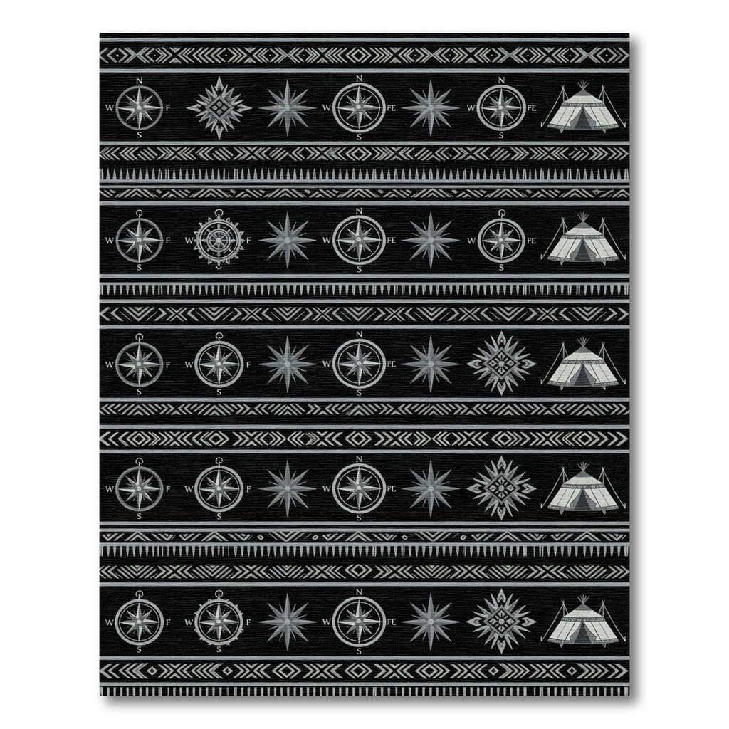Tribal Compass And Teepee Pattern Rug