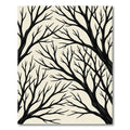Black Bare Branches Autumn Scene Rug
