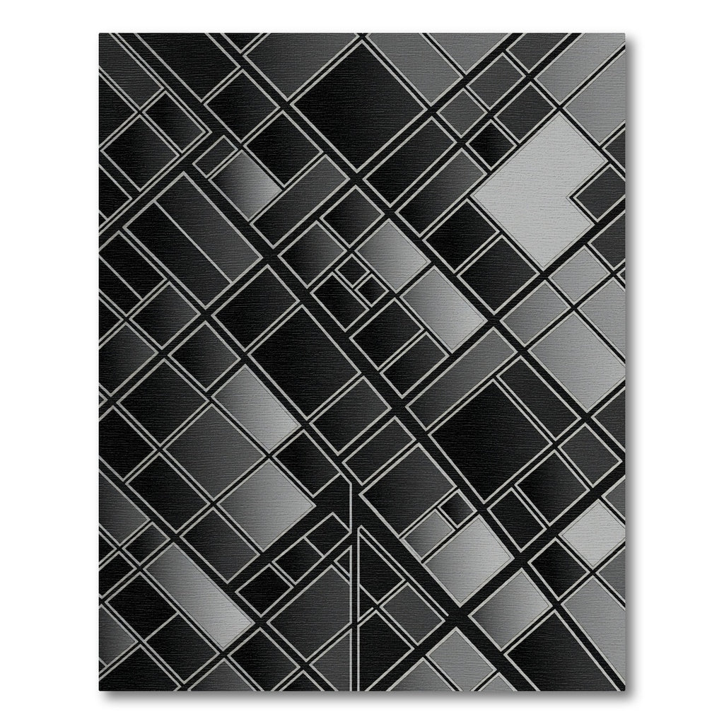 Modern Gray Geometric Art Deco Rug