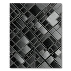 Modern Gray Geometric Art Deco Rug