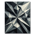 Monochrome Geometric Faceted Star Rug