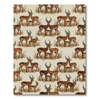 Safari Gazelle Herd Earthy Tones Rug