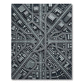Gray Abstract Cityscape Aerial View Rug