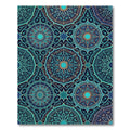 Teal Mandala Geometric Star Medallion Rug