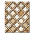 Ochre Brown Lattice Arabesque Rug