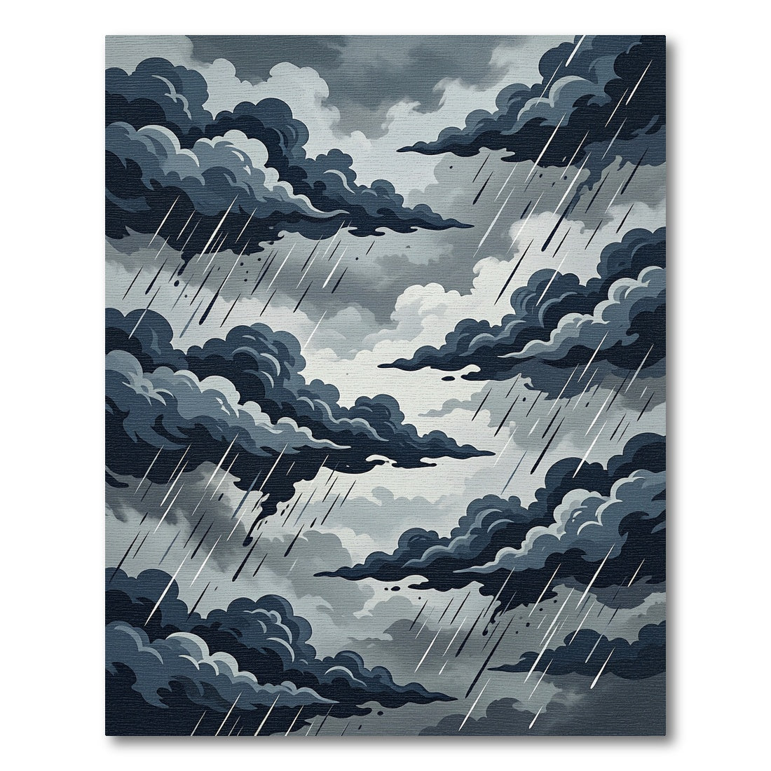 Dark Stormy Clouds with Rain Rug