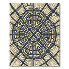 Architectural Radial Urban Grid Monochromatic Rug