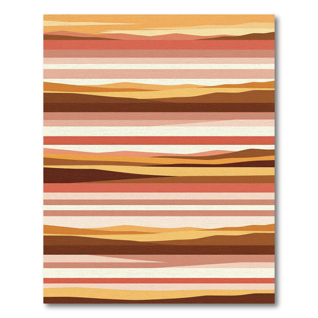Earthy Sunset Horizon Stripe Rug