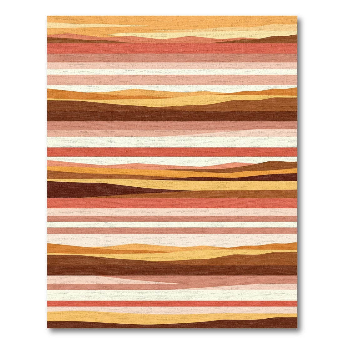 Earthy Sunset Horizon Stripe Rug