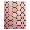 Soft Peach Hexagon Grid Rug