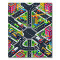 Isometric City Street Construction Play Rug