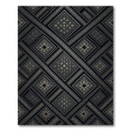 Dark Opulent Geometric Lattice Rug