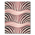 Burgundy Blush Zebra Waves Rug
