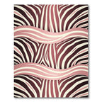 Burgundy Blush Zebra Waves Rug