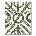 Sage Green Tactical Leather Strap Loop Rug