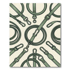 Sage Green Tactical Leather Strap Loop Rug